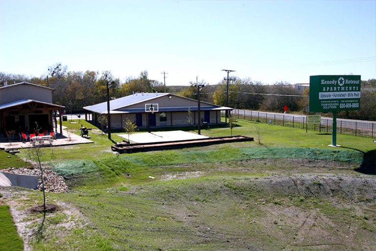 Outdoor amenities include horse shoes, basketball, bocce ball and fire pit.
